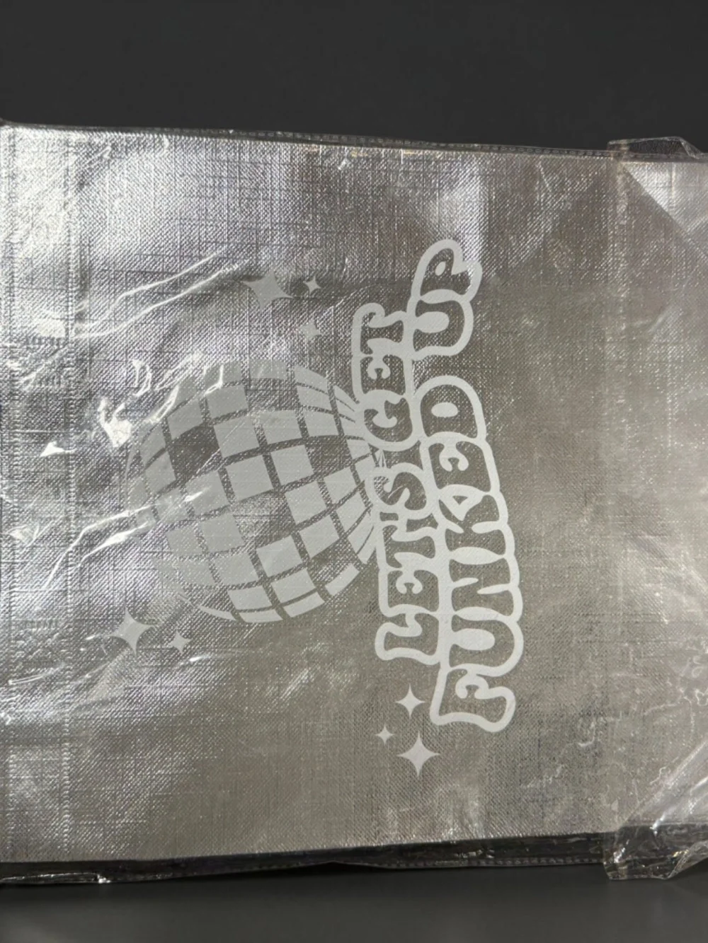 Last Disco Bachelorette Party Gift Bags Set of 7 Iridescent “Let’s Get Funked Up
